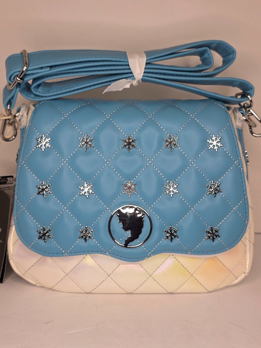 Loungefly Disney Frozen Elsa Pearlescent Quilted Crossbody Bag NWT
